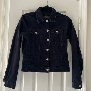 Vtg Polo Ralph Lauren Black Corduroy Jean Jacket Small